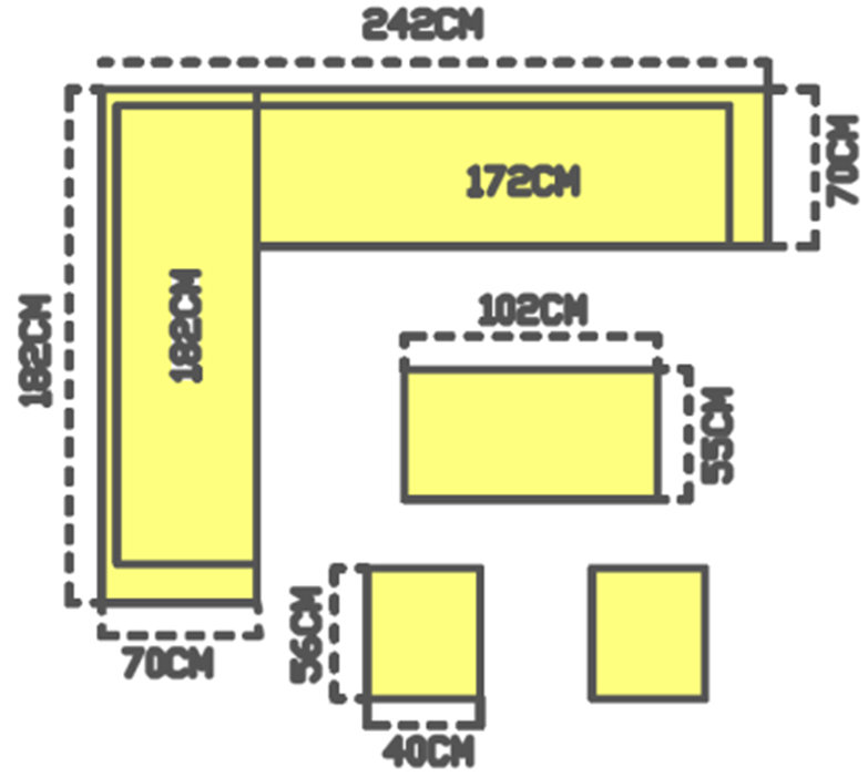 Garten Living 7-Sitzer Ecksofa-Set & Bewertungen | Wayfair.de